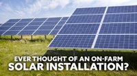 On-Farm Solar Installation