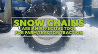 Snow Chains on the Farm Tractor