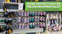 Great selection of environmentally conscious gloves at Crawford’s Greenhouse in Milton, ON